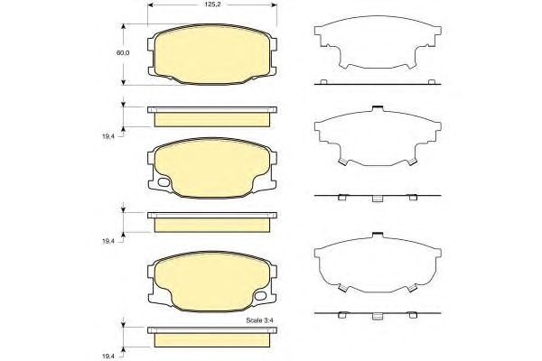 set placute frana,frana disc