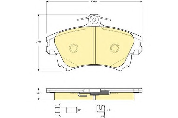 set placute frana,frana disc