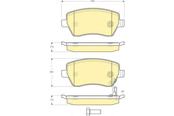 set placute frana,frana disc