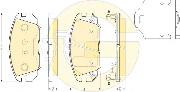 set placute frana,frana disc