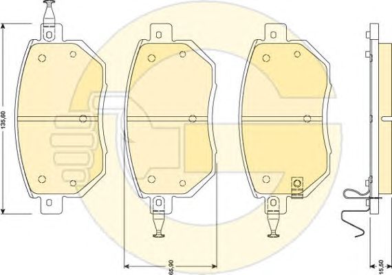 set placute frana,frana disc