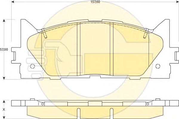 set placute frana,frana disc