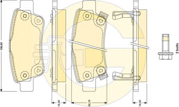 set placute frana,frana disc