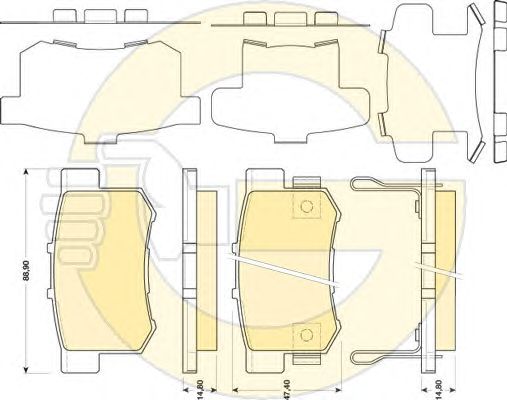 set placute frana,frana disc