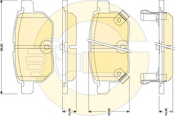 set placute frana,frana disc