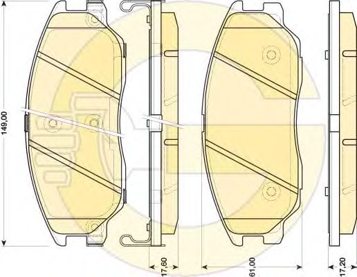 set placute frana,frana disc