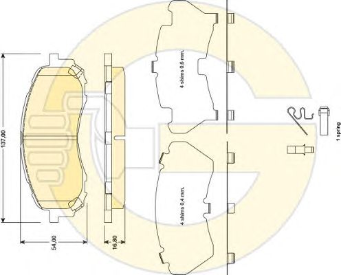 set placute frana,frana disc