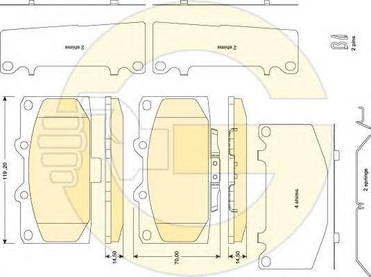 set placute frana,frana disc