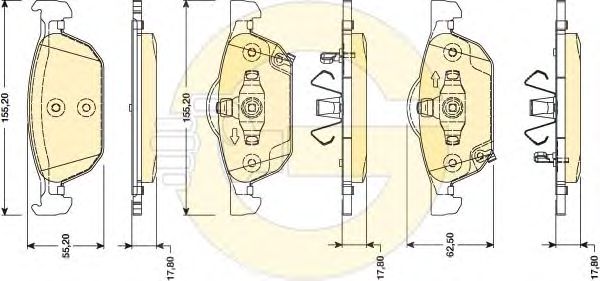 set placute frana,frana disc