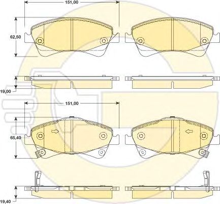 set placute frana,frana disc