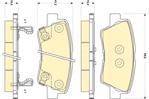 set placute frana,frana disc