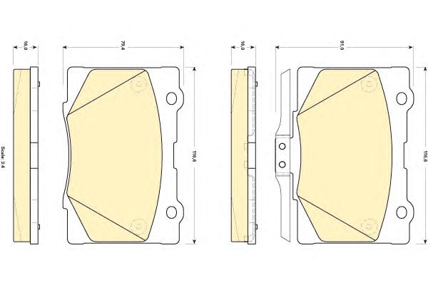 set placute frana,frana disc