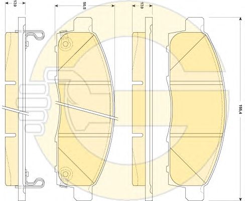 set placute frana,frana disc