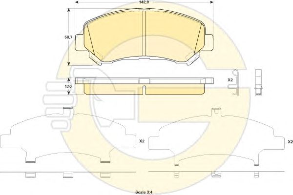 set placute frana,frana disc