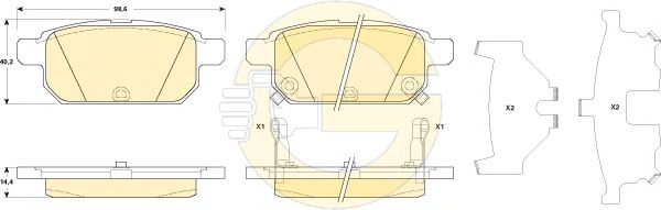 set placute frana,frana disc