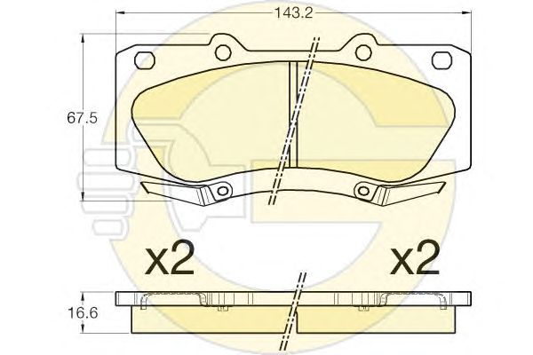 set placute frana,frana disc