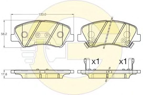 set placute frana,frana disc