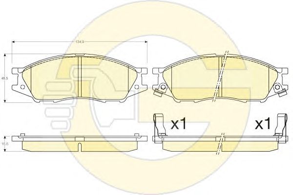 set placute frana,frana disc