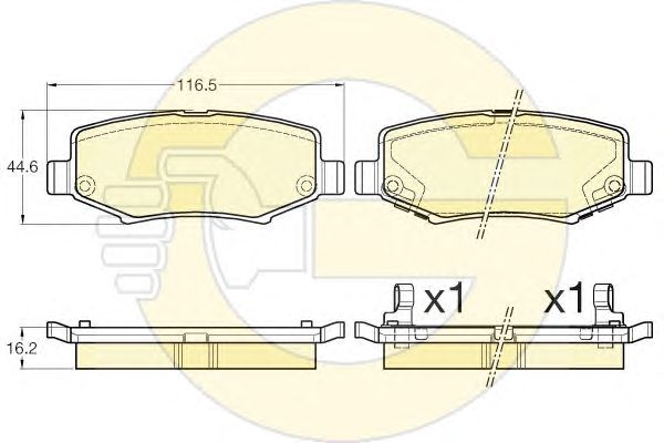 set placute frana,frana disc