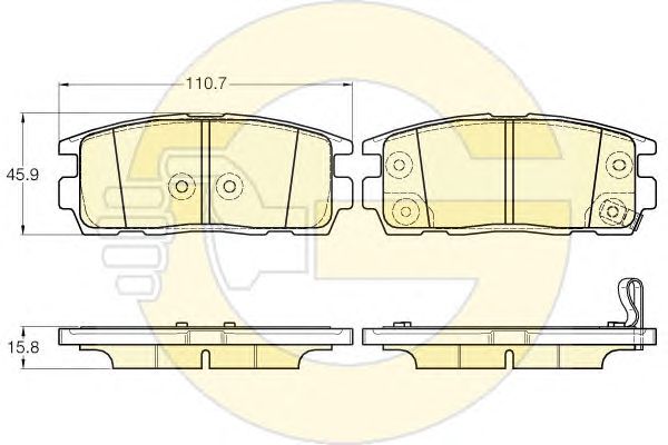 set placute frana,frana disc