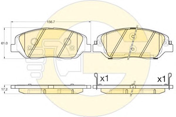 set placute frana,frana disc