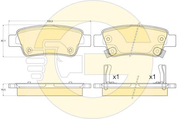 set placute frana,frana disc