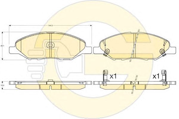 set placute frana,frana disc