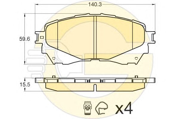 set placute frana,frana disc