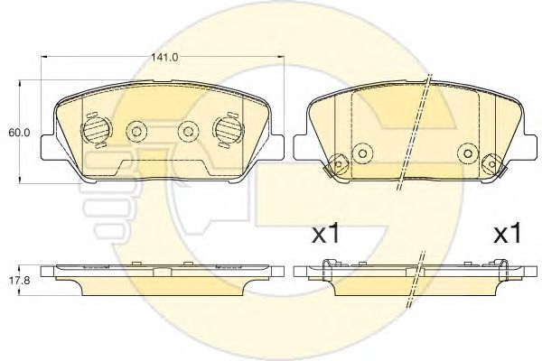 set placute frana,frana disc