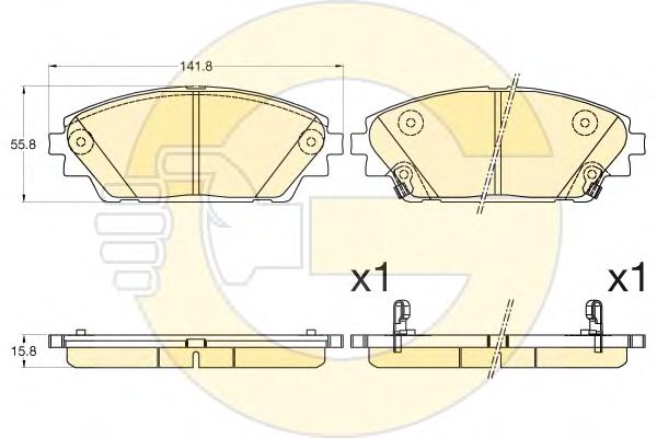 set placute frana,frana disc