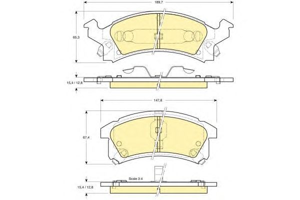 set placute frana,frana disc