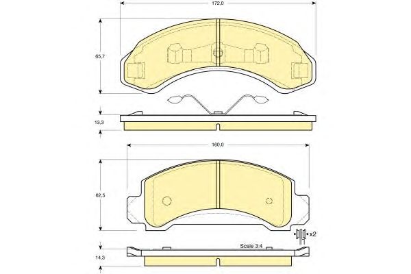 set placute frana,frana disc