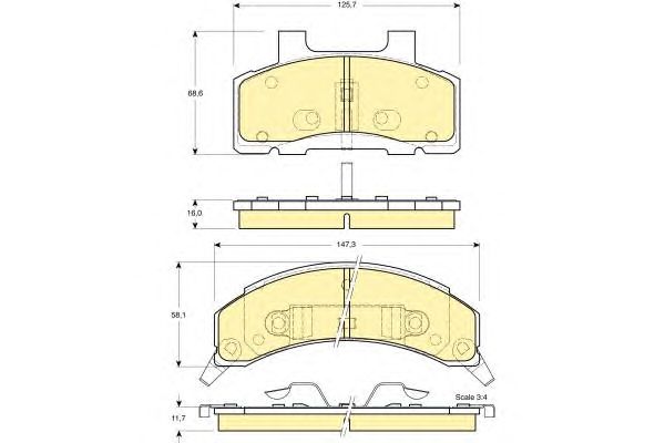 set placute frana,frana disc