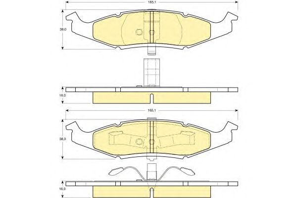 set placute frana,frana disc