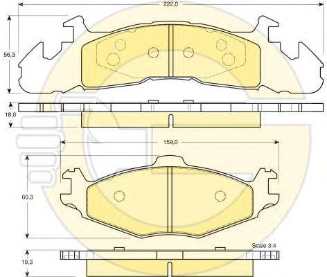 set placute frana,frana disc