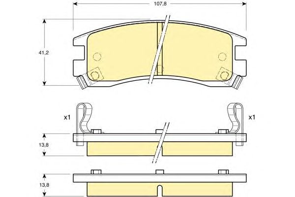 set placute frana,frana disc