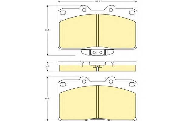 set placute frana,frana disc