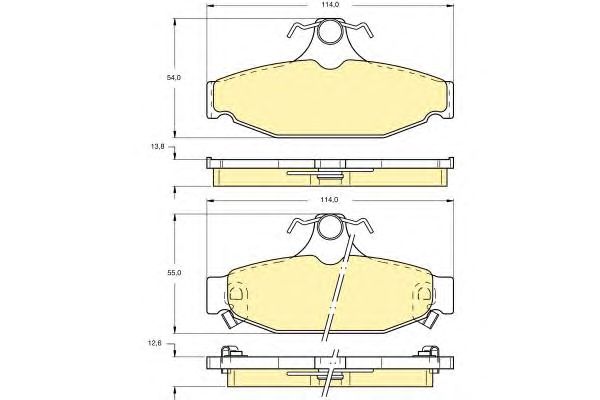 set placute frana,frana disc