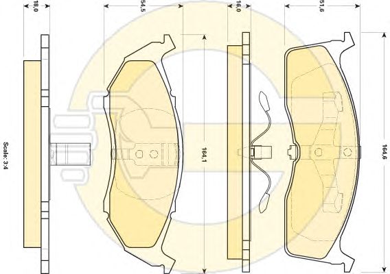 set placute frana,frana disc