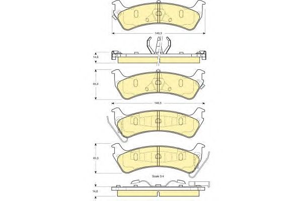 set placute frana,frana disc