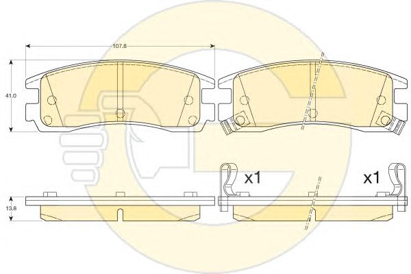 set placute frana,frana disc