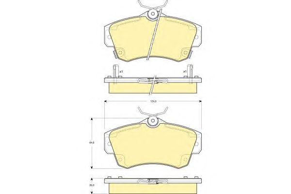 set placute frana,frana disc