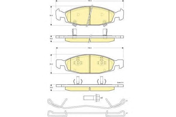 set placute frana,frana disc