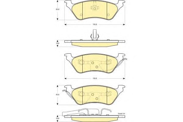 set placute frana,frana disc