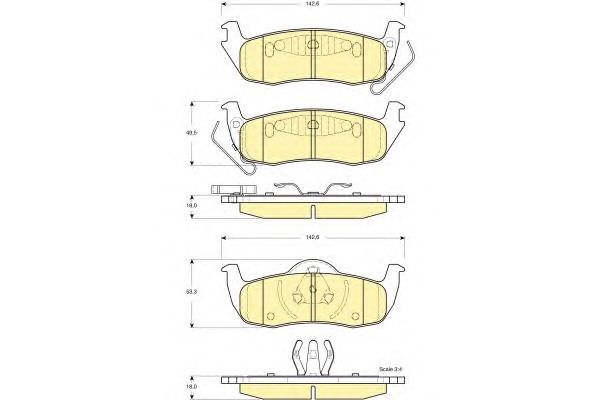 set placute frana,frana disc