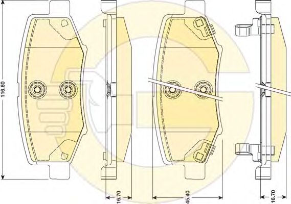 set placute frana,frana disc