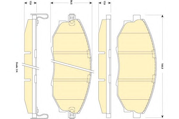 set placute frana,frana disc