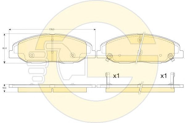 set placute frana,frana disc