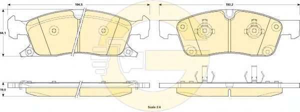 set placute frana,frana disc