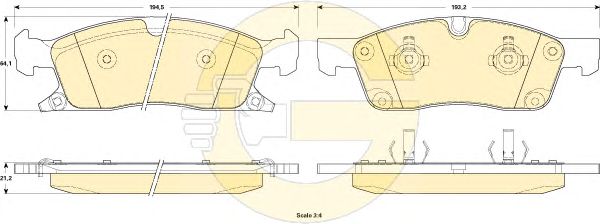 set placute frana,frana disc